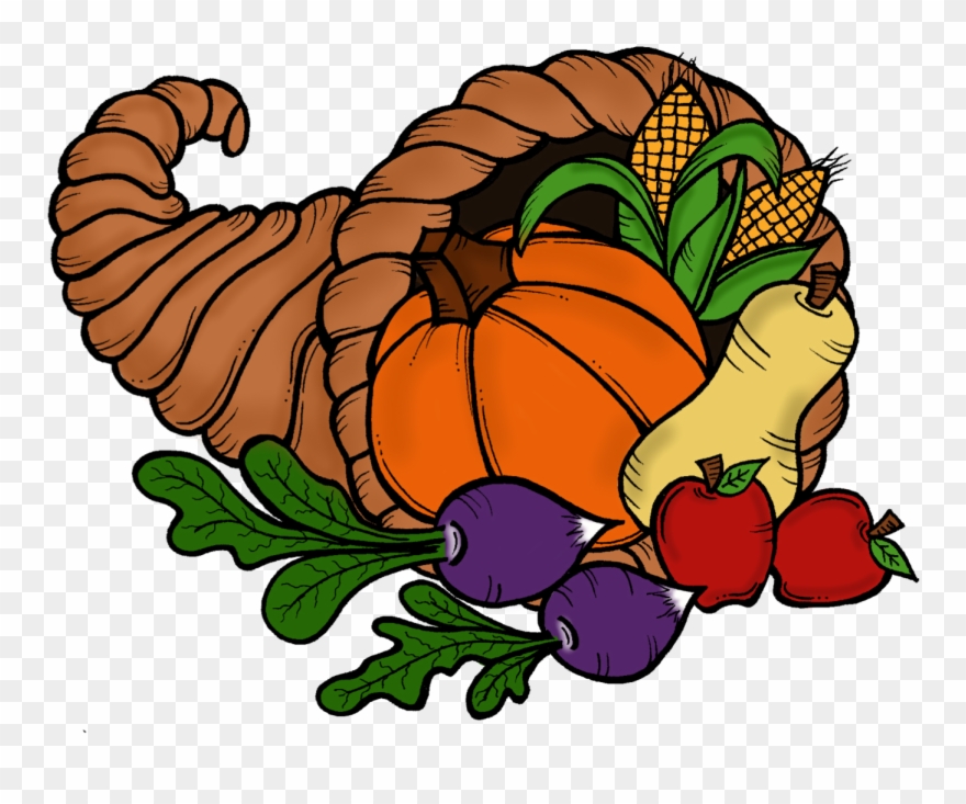 Cornucopia Clip Art Free - Cute Cornucopia Clipart - Png Download