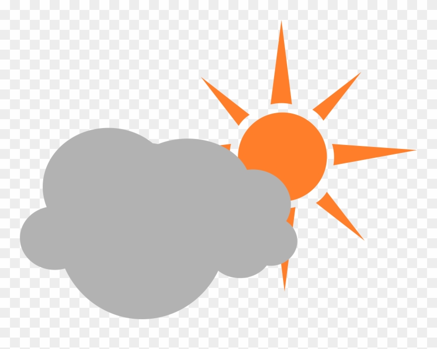 Free Weather Symbol Semicloudy Day - Partly Cloudy Clipart Png Transparent Png