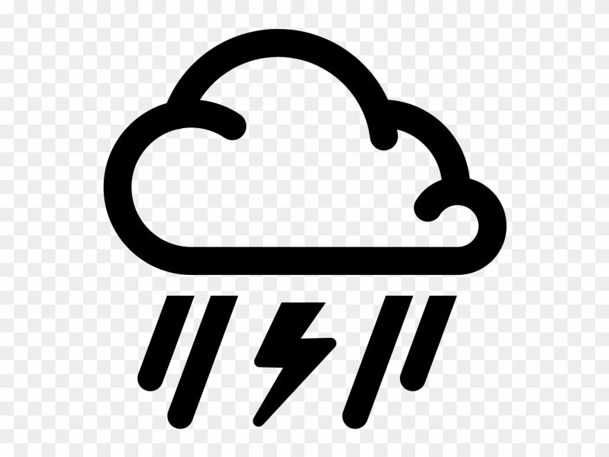 Simple Weather Icons2 Mixed Rain And Thunderstorms - Weather Icons Vector Png Clipart