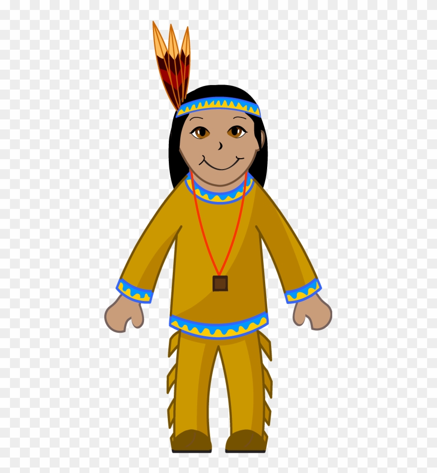 Clip Art Of An American Indian - Indian Clipart - Png Download