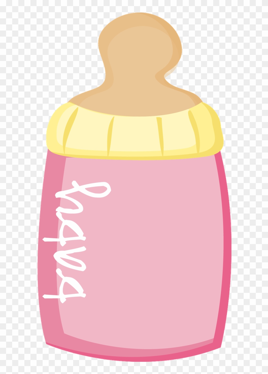 Cute Clipart ❤ Baby Pink Bottle For Shower Invitations - Mamadera De Bebe Dibujo - Png Download
