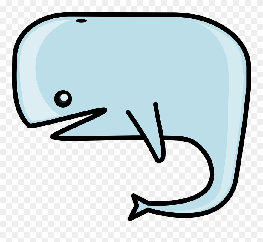 Cute Blue Whale Clip Art Images Pictures - Cartoon Whale Transparent Background - Png Download