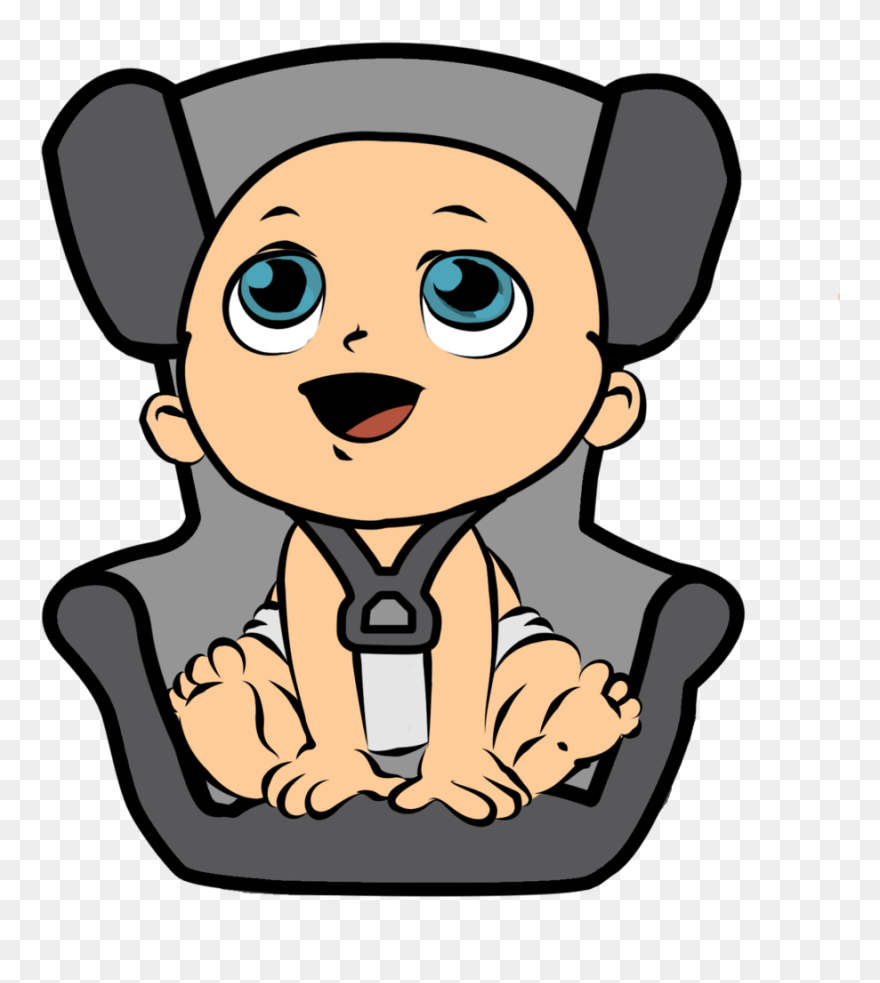Baby Images Comedy - Baby Seat Belt Cartoon Clipart