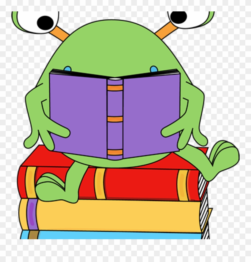 19 Reading Clip Art Black And White Free Huge Freebie - Alien Reading A Book - Png Download