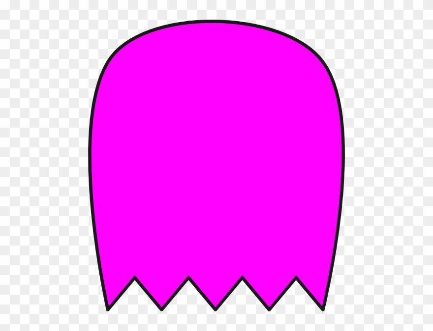 Pink Ghost Cliparts - Pink Pac Man Ghost - Png Download