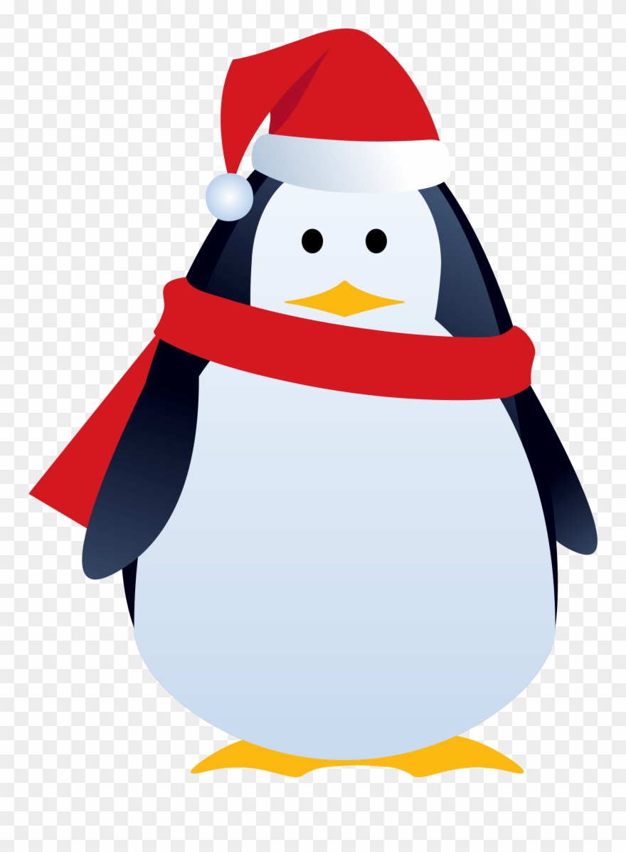 Christmas Pinguin Clipart - Christmas Penguin Clipart - Png Download