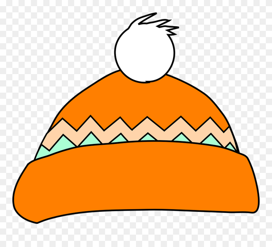 Clipart Hat Winter - Orange Hat Clipart - Png Download