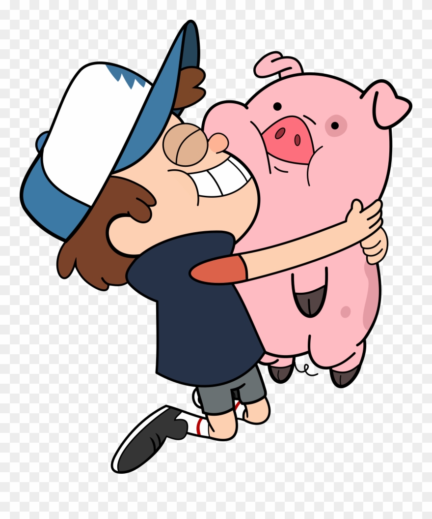 Cartoon Best Friends Hugging - Gravity Falls Dipper Y Pato Clipart