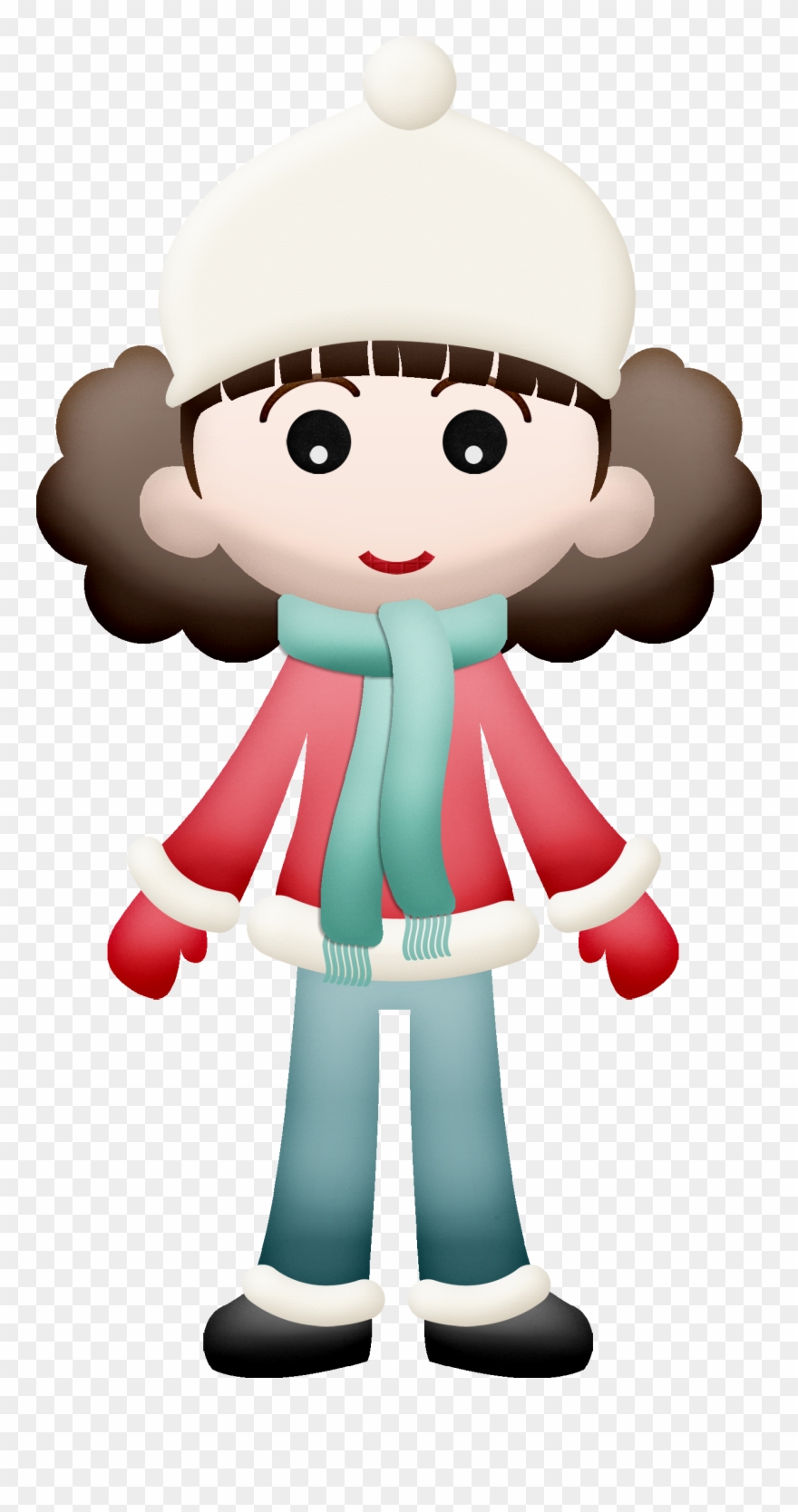Winter Little Girl Clip Art Winter Girls Clipart Png Download