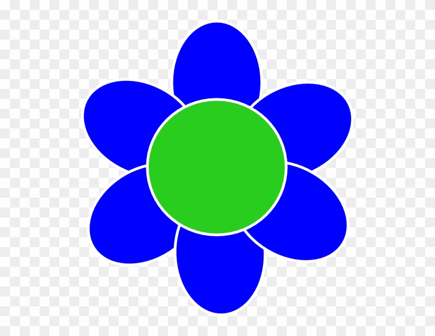 Dark Blue Flower Clipart - Png Download