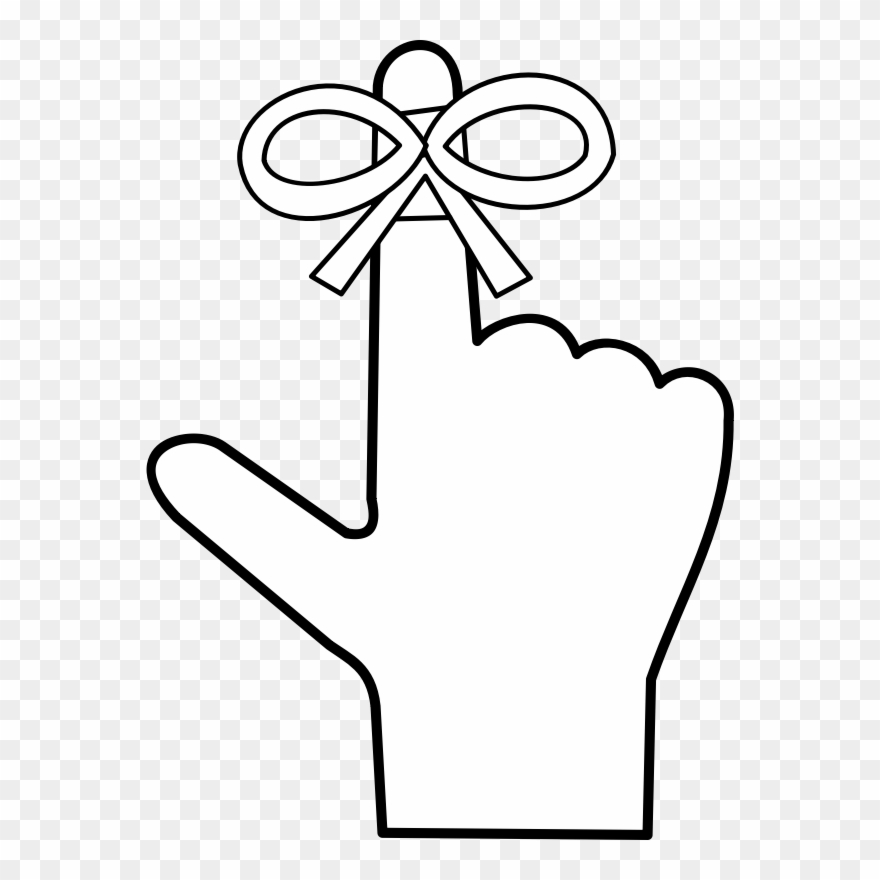 Clip Art Transparent Stock How To Contact Your Teacher - String Tied Around Finger Clip Art - Png Download