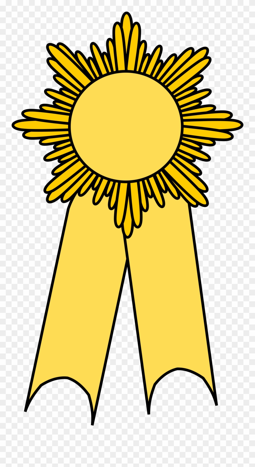 Ribbon Gold Big Image Png - Purple Award Ribbon Clipart Transparent Png