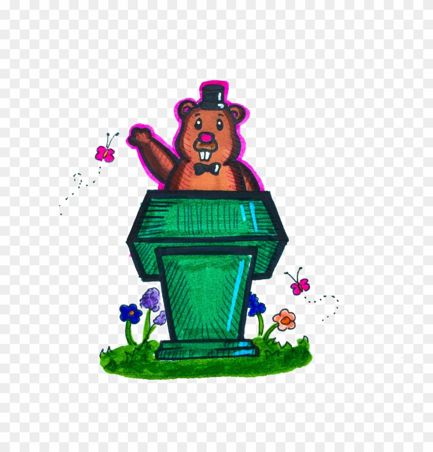 Punxsutawney Phil Gives State Of The Forest Address - Satire Clipart