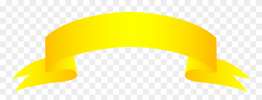 Ribbon Banner Clipart - Yellow Ribbon Banner Vector - Png Download