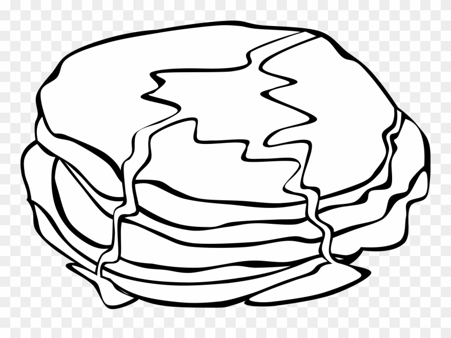 Breakfast Pancake Coloring Book Colouring Pages Fried - Pancake Cartoon Black And White Clipart