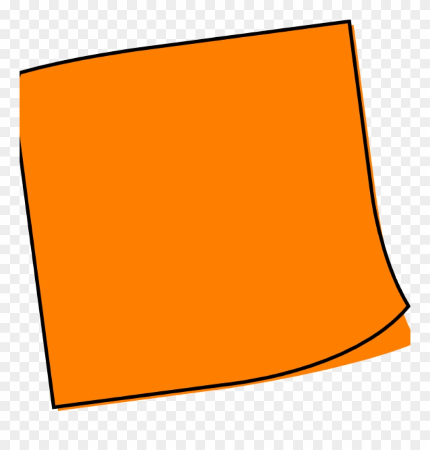 Post It Clipart Large - Orange Sticky Notes - Png Download