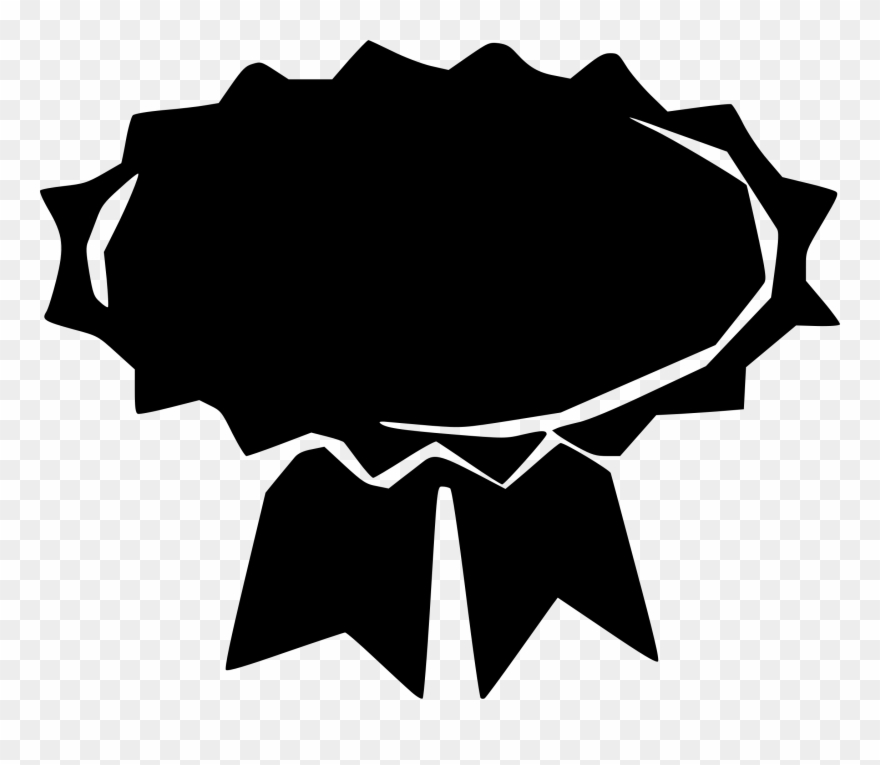 Ribbon Award Medal Computer Icons Prize - Black Ribbon Clipart - Png Download