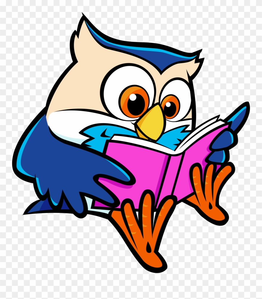Clip Art Download Homework Owl On Dumielauxepices Net - Owl Reading Transparent - Png Download