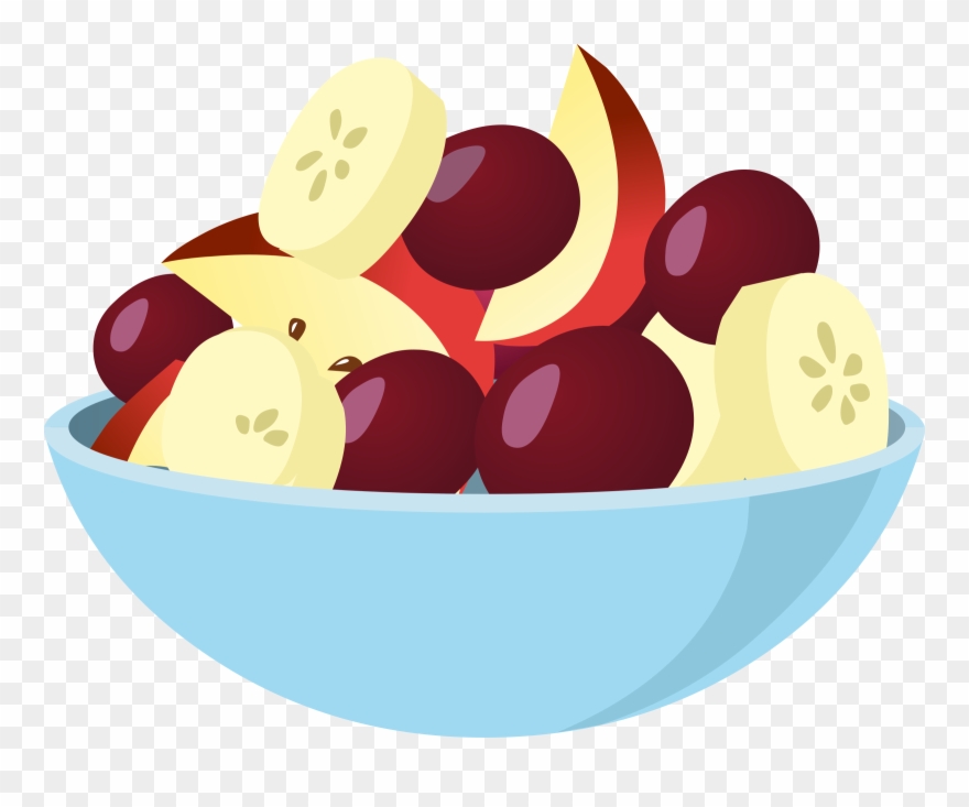 Breakfast Clipart Png Vector Black And White Library - Fruit Salad Clipart Transparent