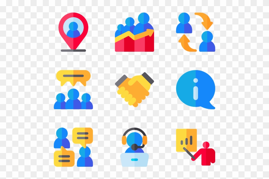 Graphic Black And White Community Vector Art - Icon Discussion Clipart