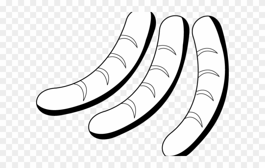 Breakfast Foods Clip Art - Sausage Drawing Png Transparent Png