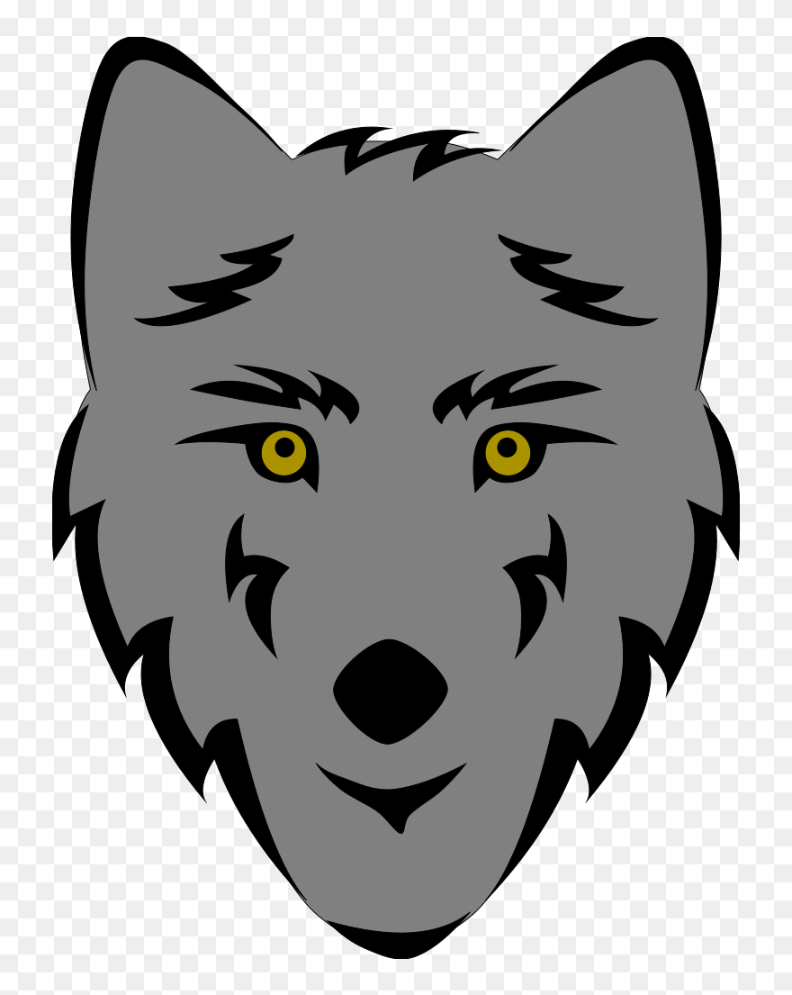 Wolf Clip Art - Wolf Face Drawing Easy - Png Download