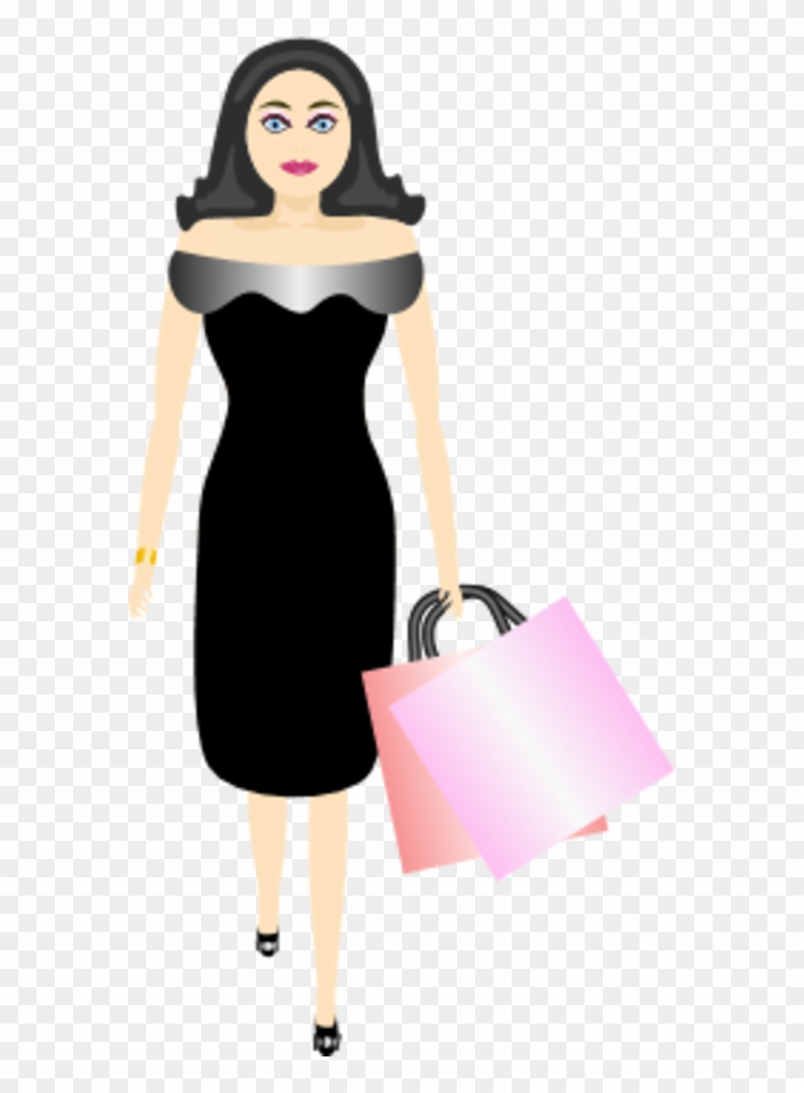 Vector Clip Art - Transparent Female Shopping Clipart - Png Download