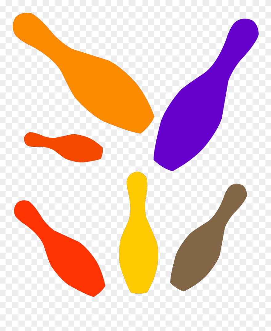 Bowling Pin Bowling Balls Strike - Colourful Pin Bowling Clipart