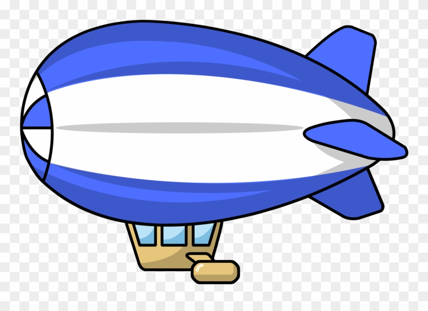 Free To Use Public Domain Airship Clip Art - Cartoon Blimp - Png Download
