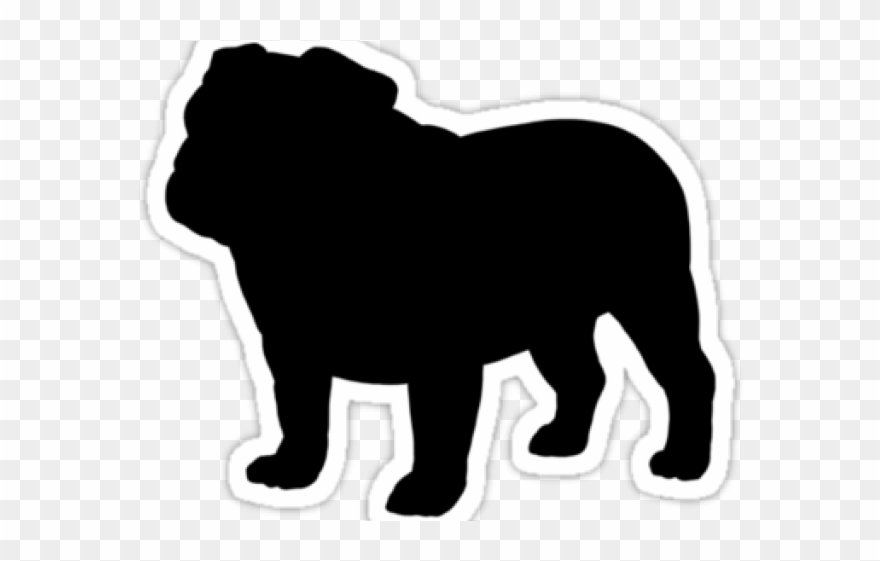 English Bulldog Clipart Silhouette - English Bulldog Bulldog Silhouettes - Png Download