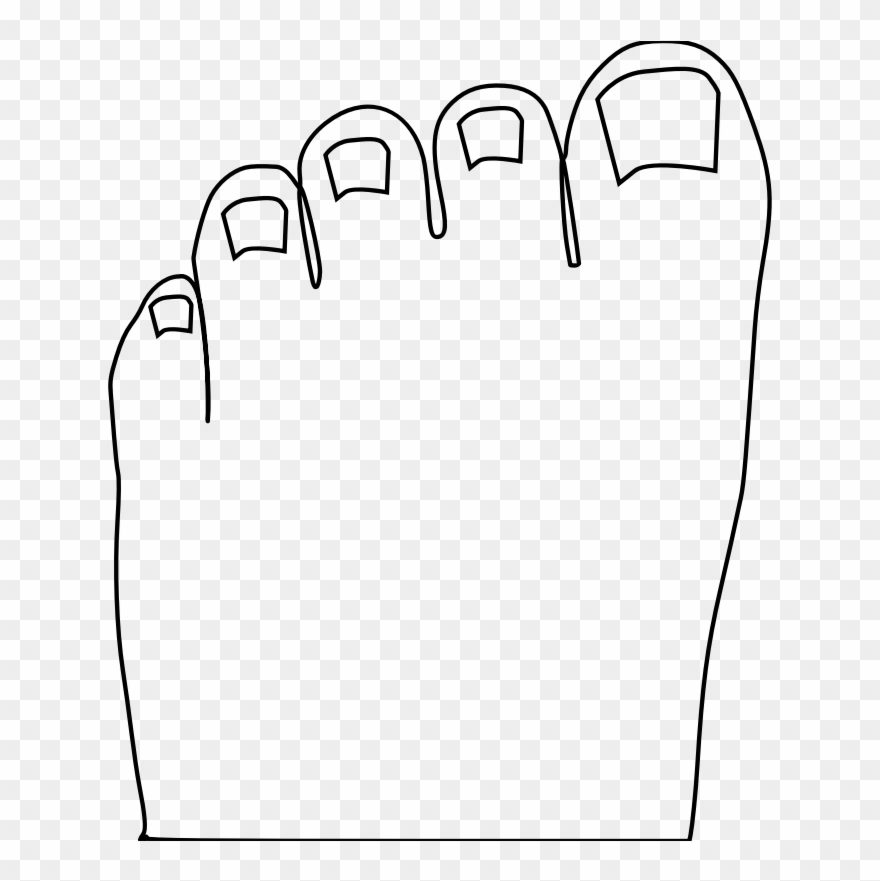 Codes For Insertion - Clipart Black And White Toe - Png Download