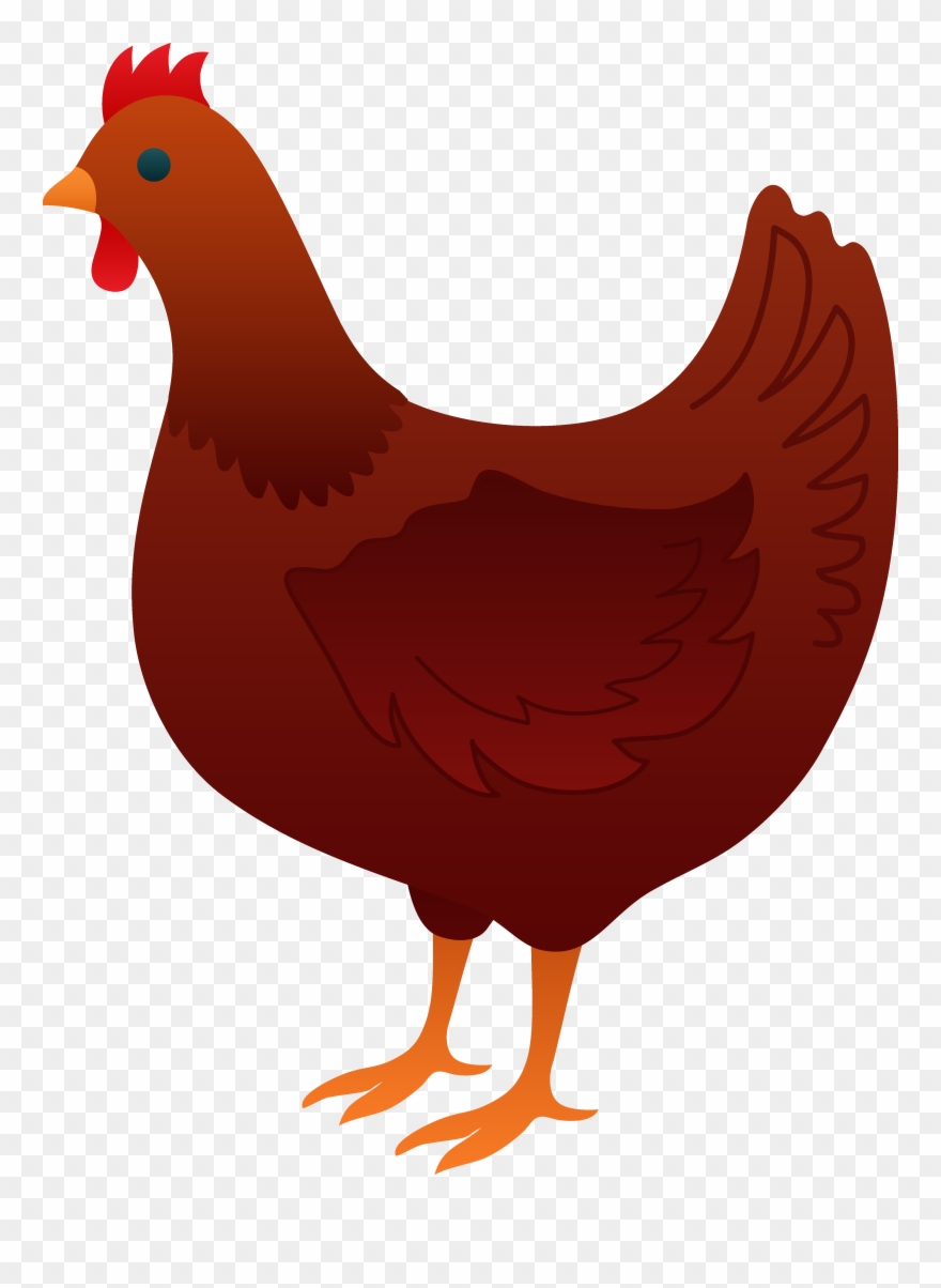 Cute Red Hen Free Clip Art - Cartoon Little Red Hen - Png Download