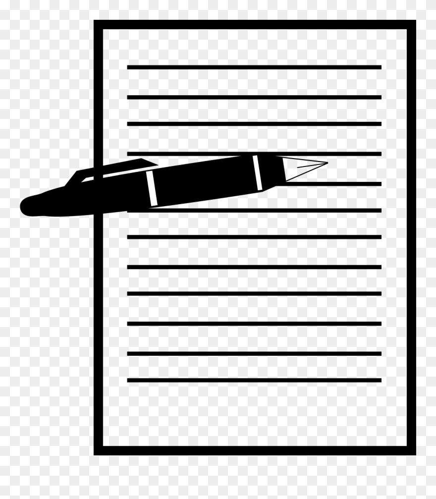 Jpg Freeuse Sign In Clipartsgram Com - Pen And Paper Clipart Black And White - Png Download