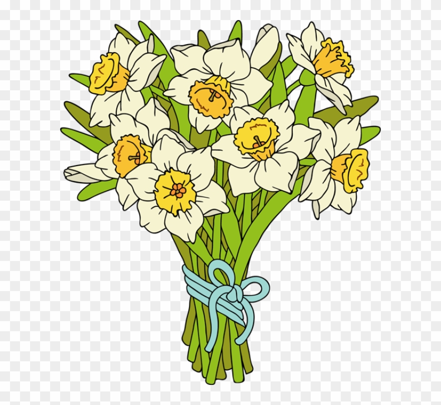 Earth Day Clipart Beautiful - Bunch Of Daffodils Clipart - Png Download