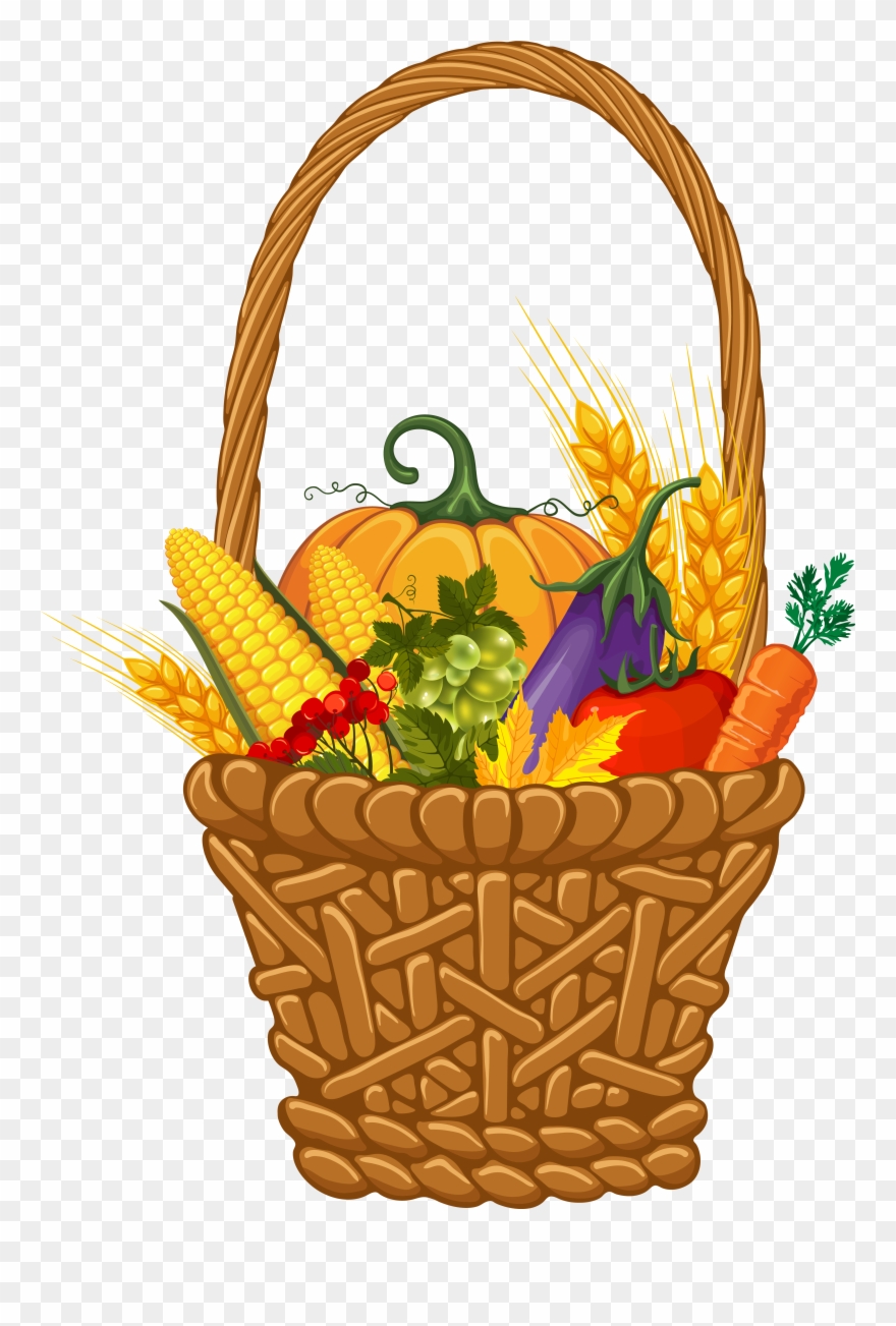 Fall Harvest Basket Png Clipart Image Gallery - Fall Basket Clip Art Transparent Png