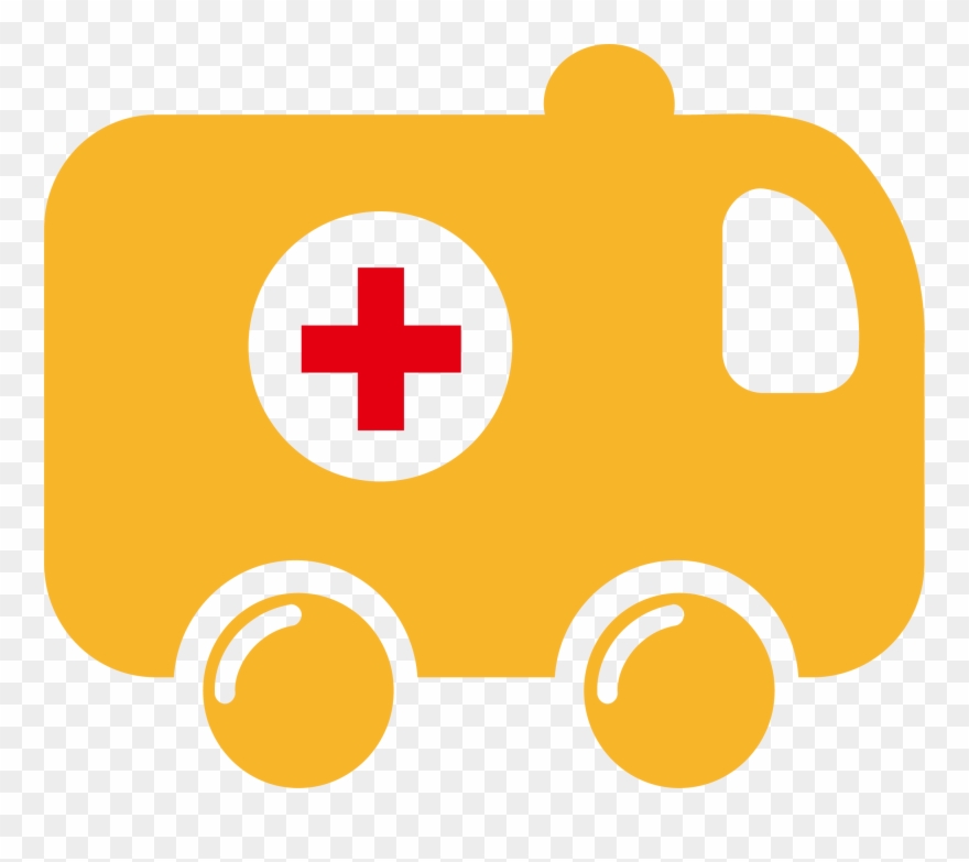 Jpg Transparent Library Ambulance Vector Origami - Ambulance Yellow Icon Clipart