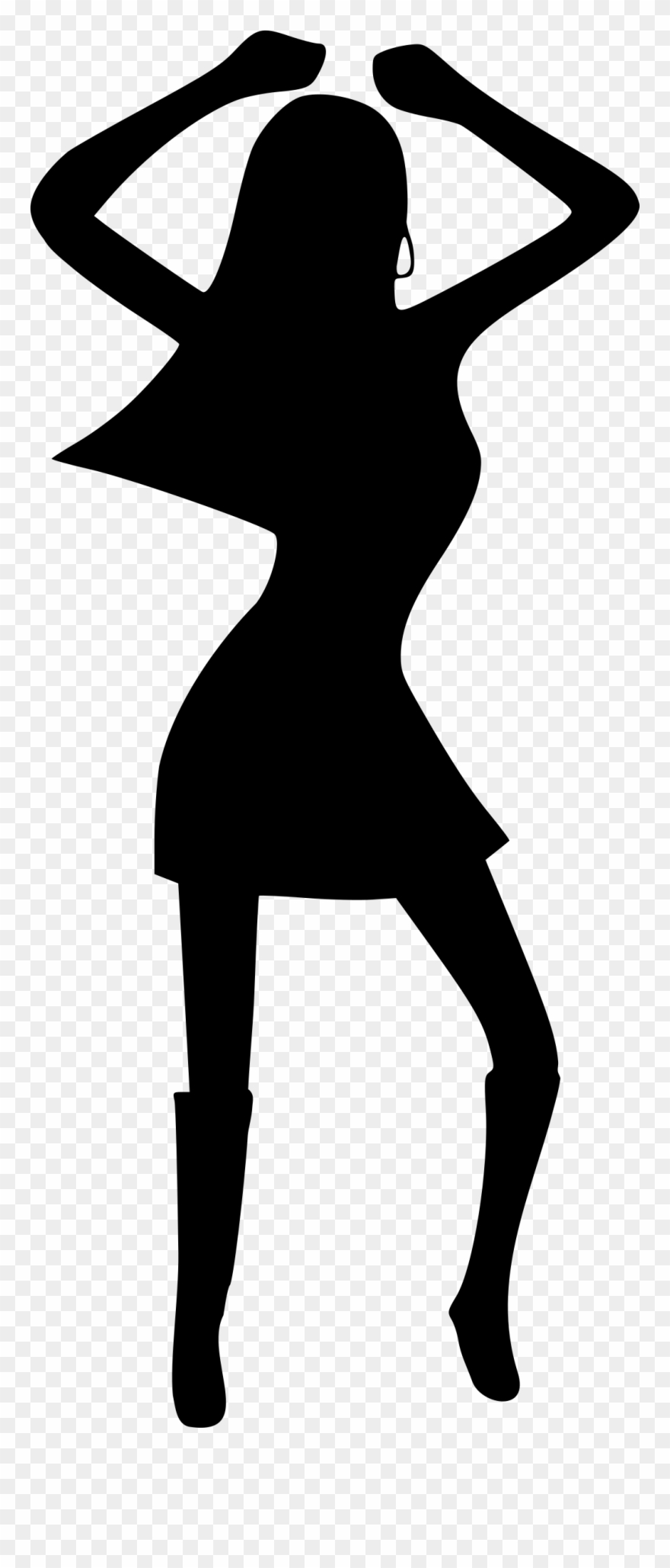 Clipart - Disco Silhouette - Png Download