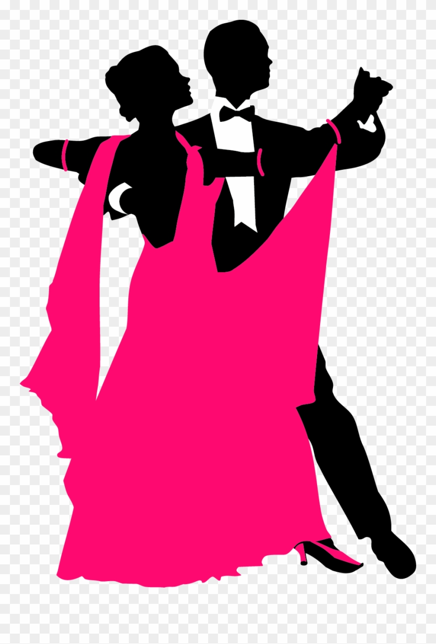 Aerial Pole Art - Silhouette Ballroom Dancers Png Clipart