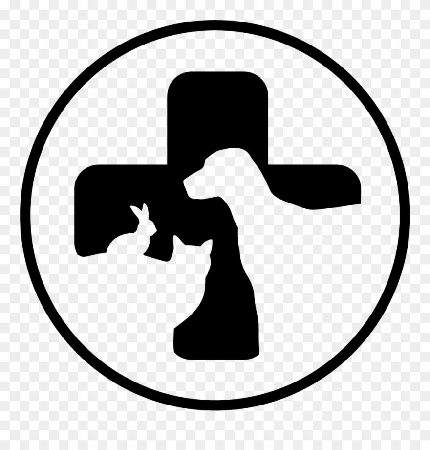 Button Veterinary Hospital - Veterinarian Black And White Clipart