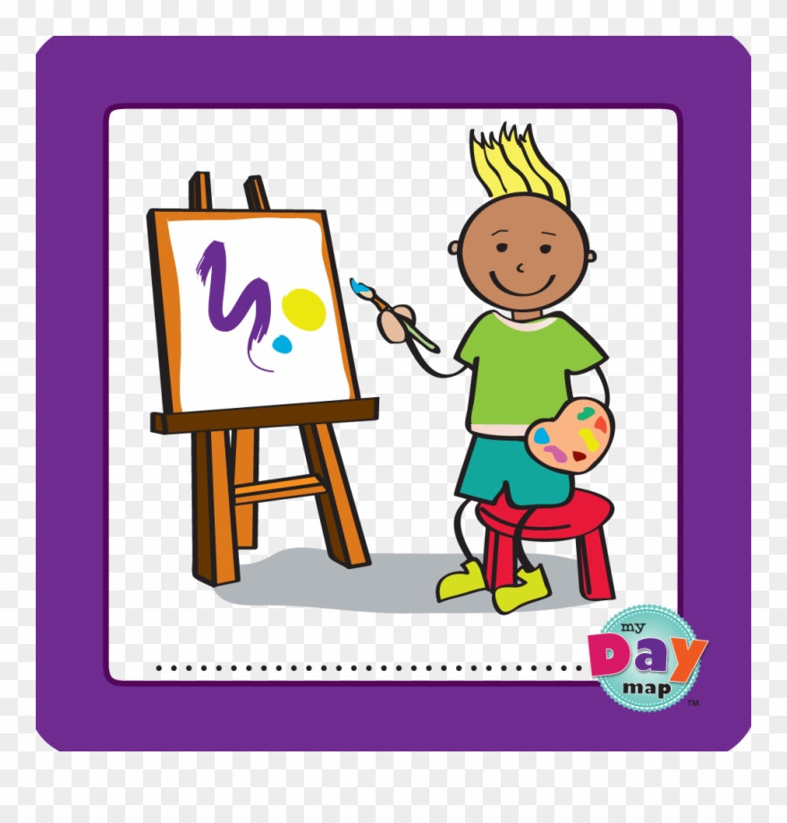 Boy My Day Map - Art Clipart