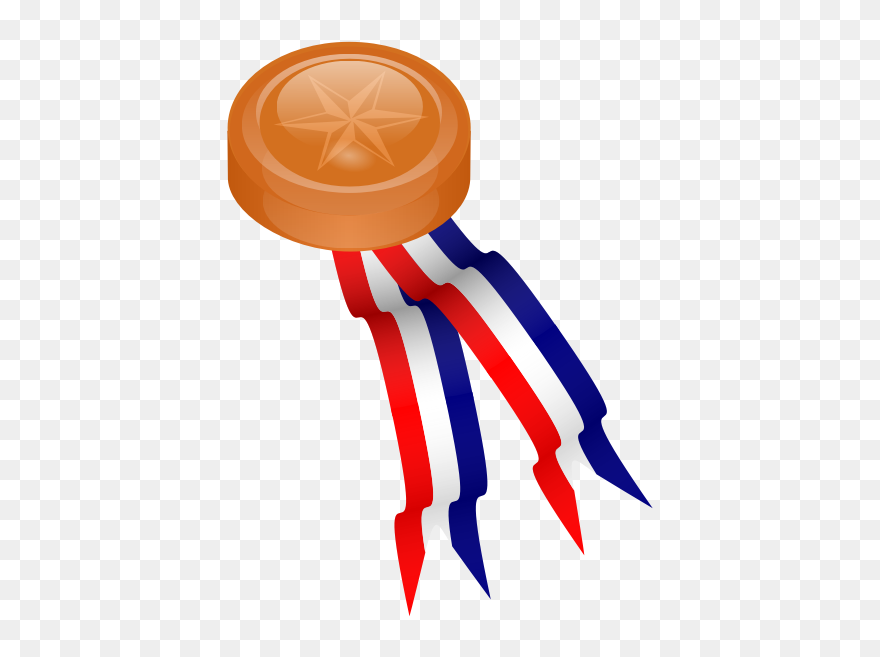 Gold Medal Ribbon Award Silver Medal - Medals And Ribbons Clipart - Png Download