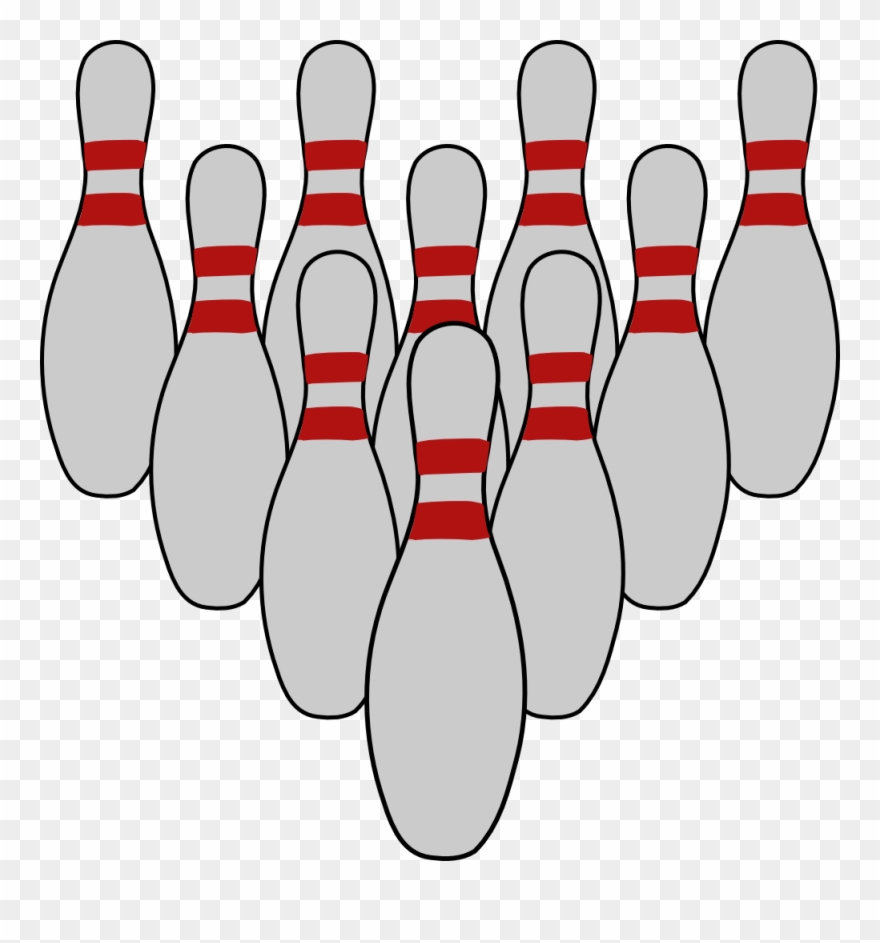 Bowling Pins Clipart Bowling Pin Ten-pin Bowling Clip - Groups Of Ten Clipart - Png Download