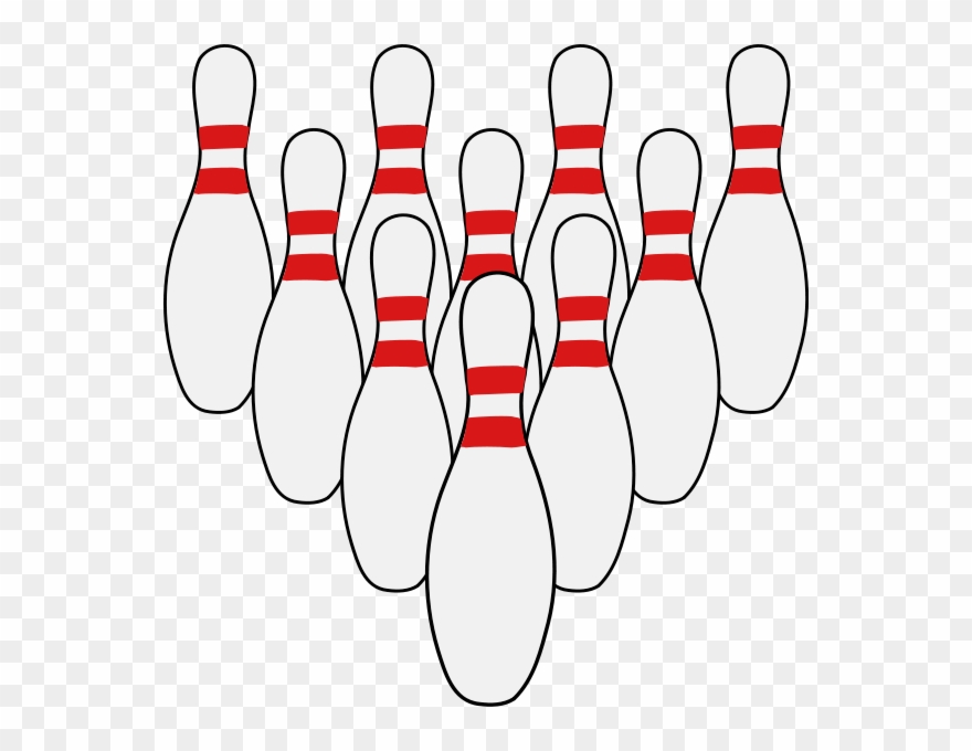 Download Ten Pins Clipart Bowling Pin Ten-pin Bowling - 10 Bowling Pins Clipart - Png Download