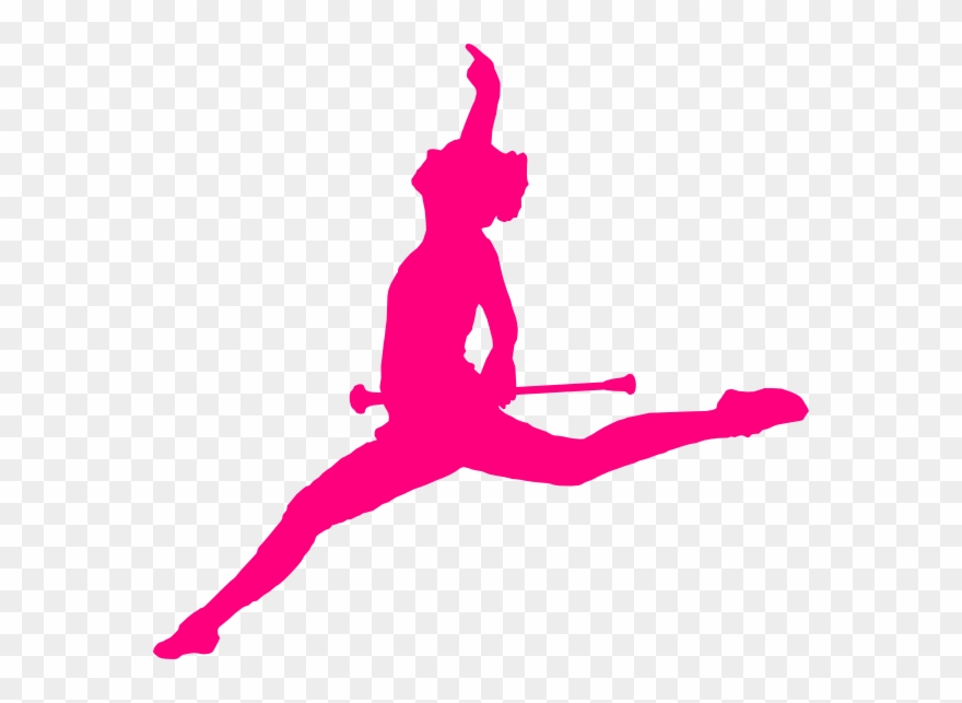 Dancer Clipart Leap - Baton Twirler Clip Art - Png Download