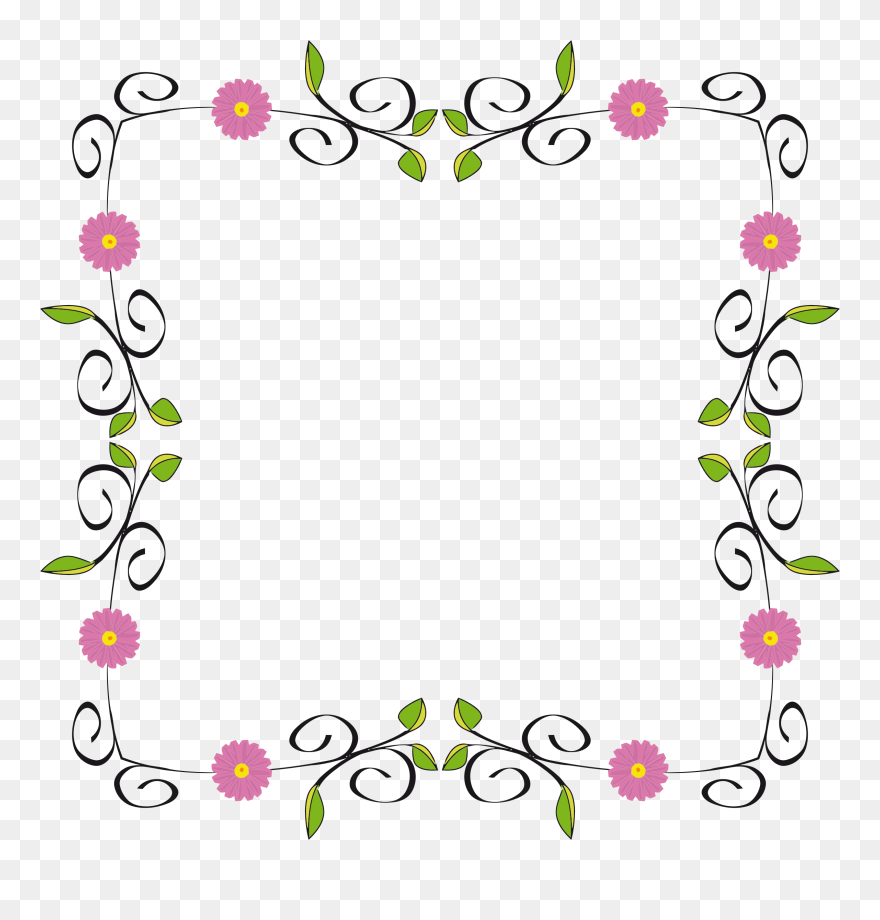 Borders And Frames Floral Design Flower Computer Icons - Frame Border Design Flower Clipart