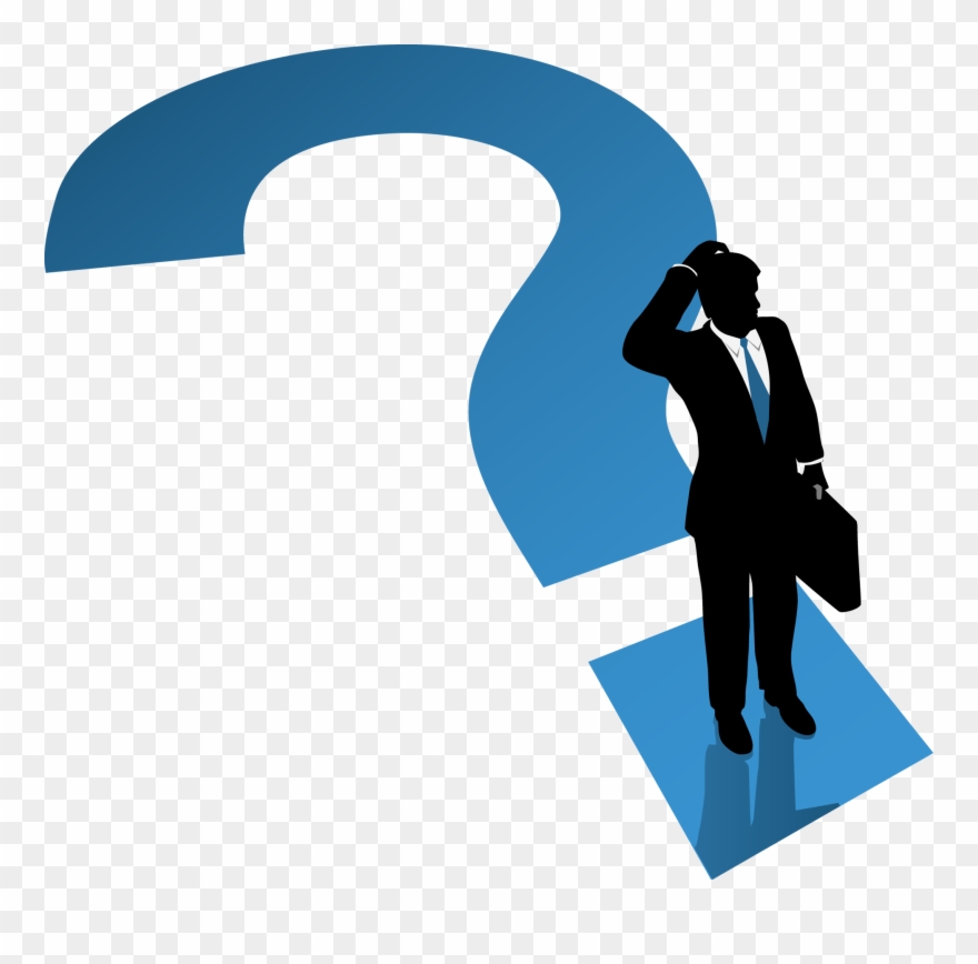 Graphic Black And White Library General Studies Mains - Business Man Question Mark Clipart