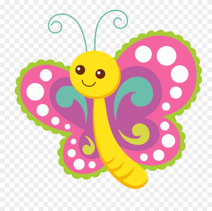 Clipart Cartoon Big Image - Cute Butterfly Clipart - Png Download