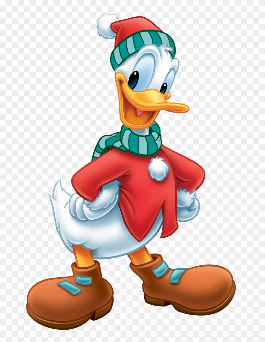 Clipart Sleeping Winter - Holiday Donald Duck, Disney Cardboard Cutout Standup - Png Download