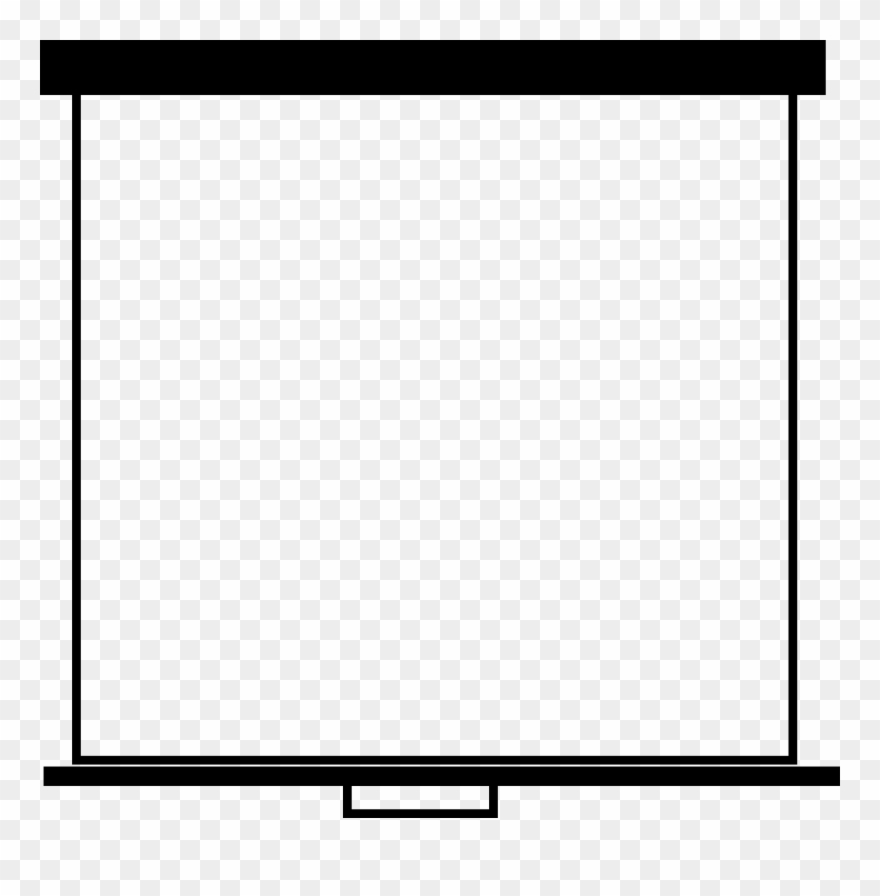 Clip Art Black White Board Clipart Dry-erase Boards - Projector White Screen Clipart - Png Download