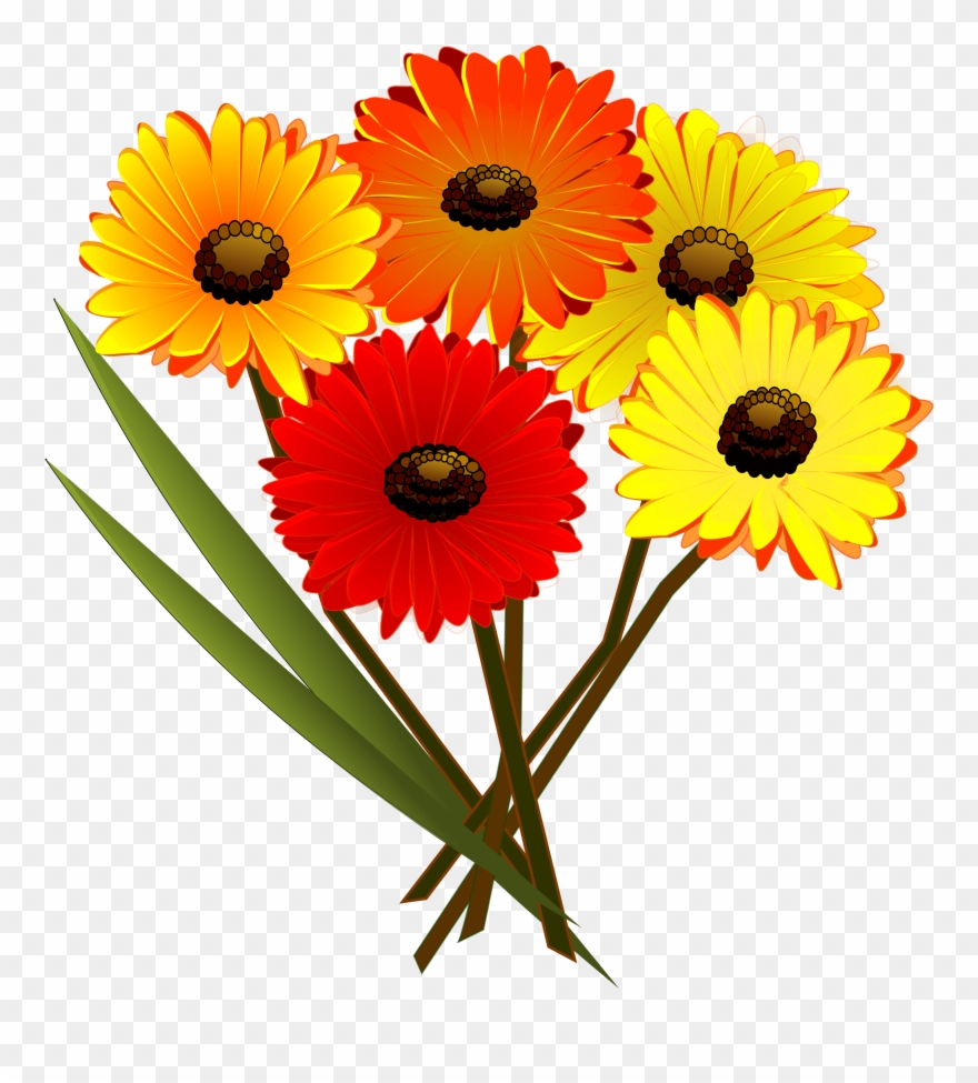 Brunch Clip Art - Bunch Of Flowers Clipart - Png Download